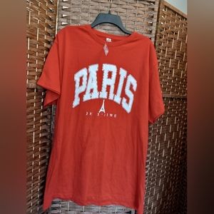 Paris Je T'aime Graphic Cotton Crewneck Tee Shirt Unisex Fit 2XL